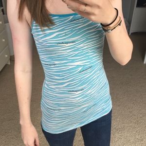 Light Blue and White Stripped Aeropostale Camisole
